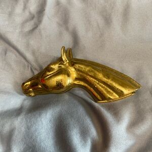 Vintage 1949 Brass Horse Head Paperclip